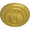 Ekena Millwork Saverne Ceiling Medallion, Hand-Painted Rich Gold, 18 1/2"W x 13 1/2"H x 1 7/8"P CM18SARGS - alternate 3